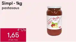 Peltri Simpl pastasaus aanbieding
