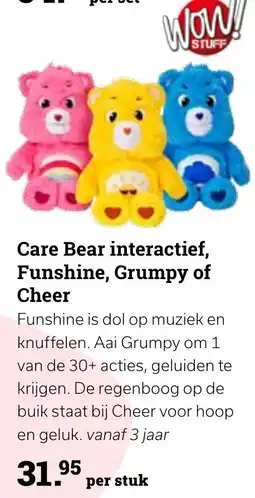 Europoint Care Bear interactief, Funshine, Grumpy of Cheer aanbieding