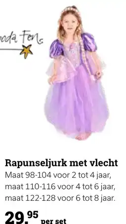 Europoint Rapunseljurk met vlecht aanbieding