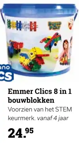 Europoint Emmer Clics 8 in 1 bouwblokken aanbieding