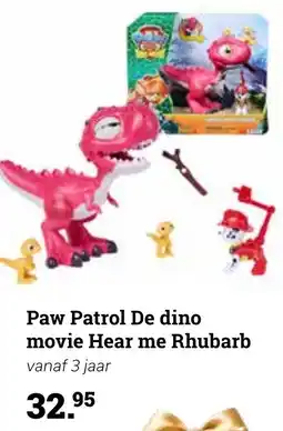 Europoint Paw Patrol De dino movie Hear me Rhubarb aanbieding