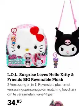Europoint L.O.L. Surprise Loves Hello Kitty & Friends BIG Reversible Plush aanbieding