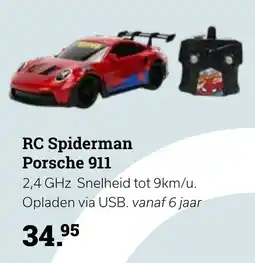 Europoint rc spiderman porsche 911 aanbieding