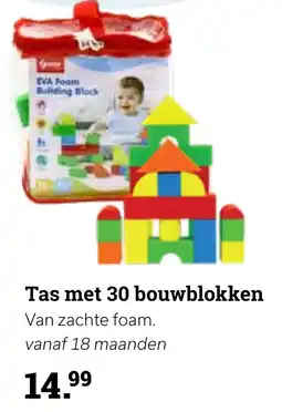 Europoint Tas met 30 bouwblokken aanbieding