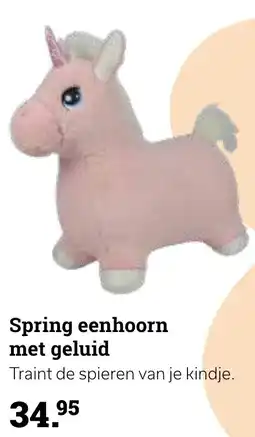 Europoint Spring eenhoorn met geluid aanbieding