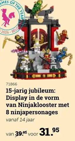 Europoint 15-jarig jubileum: Display in de vorm van Ninjaklooster met 8 ninjapersonages aanbieding