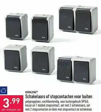 ALDI Schakelaars of stopcontacten voor buiten aanbieding