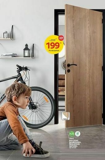 Brico Volledig deurgeheel realwood naturel aanbieding