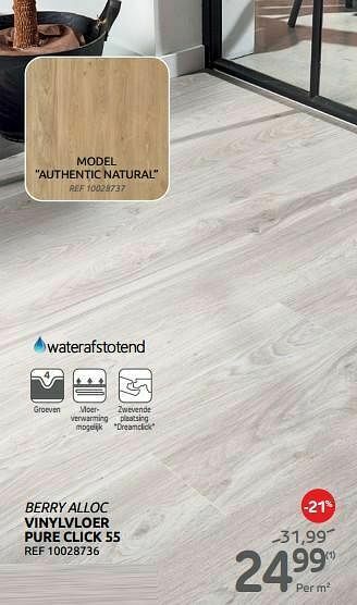 Brico Vinylvloer pure click 55 aanbieding