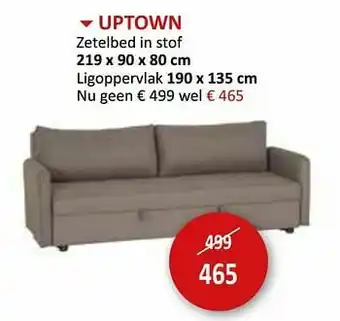 Weba Uptown zetelbed in stof aanbieding