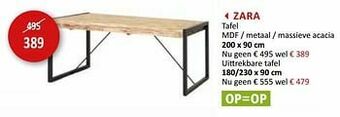 Weba Zara tafel aanbieding