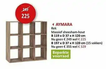 Weba Aymara rek aanbieding