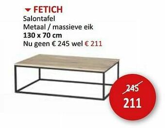 Weba Fetich salontafel aanbieding