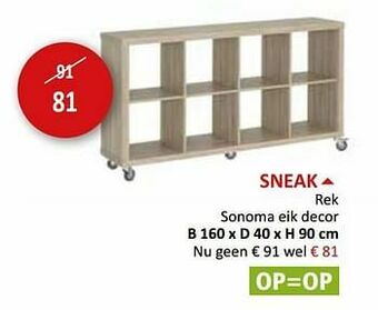 Weba Sneak rek aanbieding