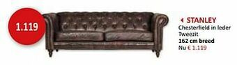 Weba Stanley chesterfield in leder aanbieding