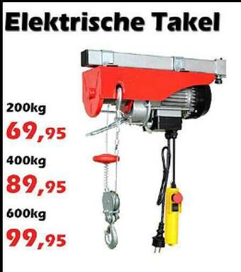 iTEK Elektrische Takel aanbieding