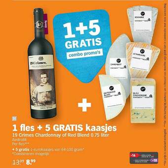 Albert Heijn 19 Crimes Chardonnay Of Red Blend aanbieding