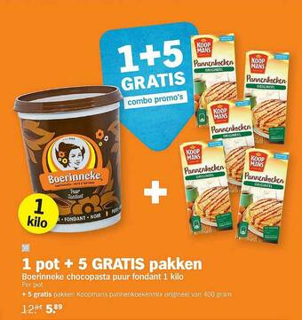 Albert Heijn Boerinneke Chocopasta Puur Fondant aanbieding