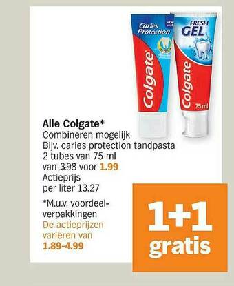 Albert Heijn Colgate Tandpasta aanbieding