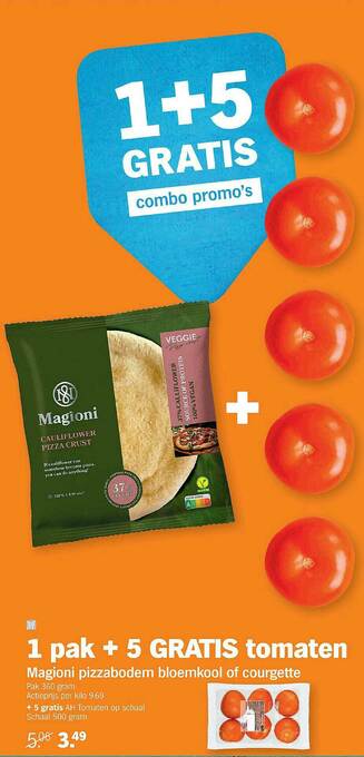 Albert Heijn Magioni Pizzabodem Bloemkool Of Courgette aanbieding