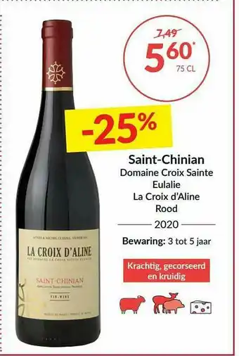 Intermarché Saint Chinian Domaine Croix Sainte Eulalie aanbieding