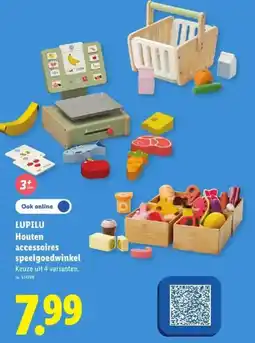 Lidl Houten accessoires speelgoedwinkel aanbieding