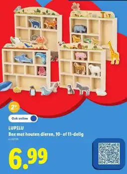 Lidl Box met houten dieren aanbieding