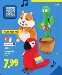 Lidl Lupilu interactieve knuffel aanbieding