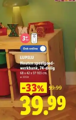 Lidl Houten speelgoed-werkbank aanbieding