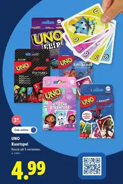 Lidl UNO Kaartspel aanbieding