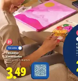 Lidl Crelando canvasdoeken aanbieding