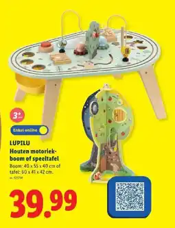 Lidl Lupilu houten motoriek-boom of speeltafel aanbieding