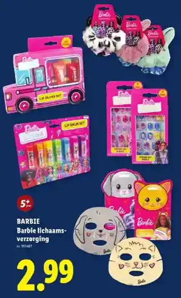 Lidl Barbie lichaamsverzorging aanbieding