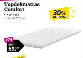 Leen Bakker Topdekmatras Comfort aanbieding