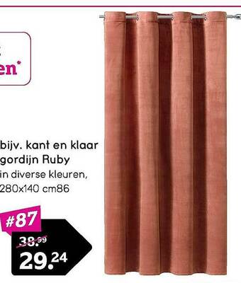 Leen Bakker Kant En Klaar Gordijn Ruby aanbieding