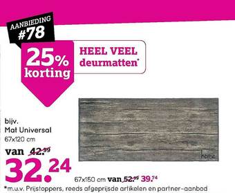 Leen Bakker Mat Universal aanbieding