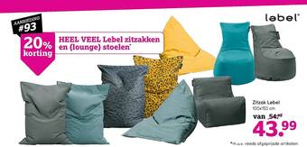 Leen Bakker Zitzak Lebel aanbieding