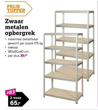 Leen Bakker Zwaar Metalen Opbergrek aanbieding