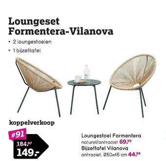 Leen Bakker Loungeset Formentera Vilanova aanbieding