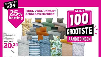 Leen Bakker Dekbedovertrek Dany aanbieding