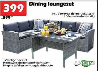 iTEK Dining Loungeset aanbieding