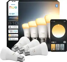 Coolblue Philips Hue A60 White Ambiance E27 810lm Lot de 4 aanbieding