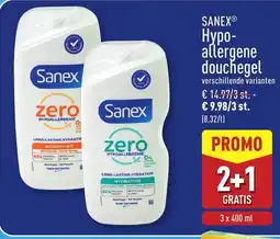 ALDI Sanex hypo allergene douchegel aanbieding