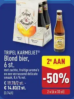 ALDI Tripel karmeliet blond bier aanbieding