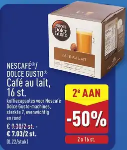 ALDI Nescafé dolce gusto café au lait aanbieding