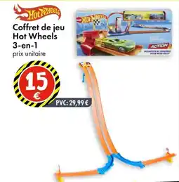 TEDi Coffret de jeu Hot Wheels 3-en-1 prix unitaire aanbieding