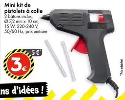 TEDi Mini kit de pistolets à colle aanbieding