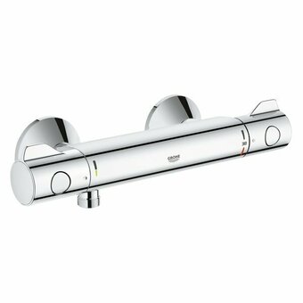 Sawiday Grohe Grohtherm 800 douchekraan thermostatisch met koppelingen EcoJoy en volumegreep met ecobutton chroom TWEEDEKANS aanbieding