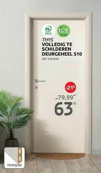 Brico Volledig te schilderen deurgeheel s10 aanbieding