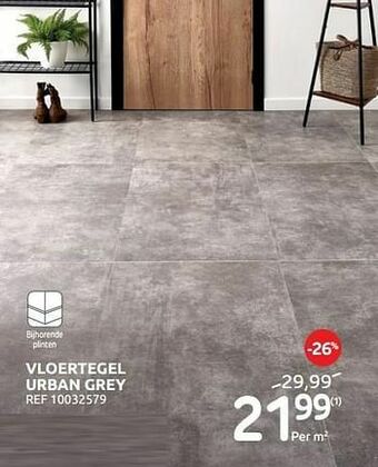 Brico Vloertegel urban grey aanbieding